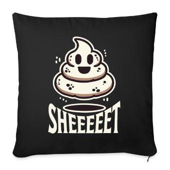 Motif drôle de tas de fantômes d’Halloween - Housse de coussin décorative 45 x 45 cm - noir - Devant