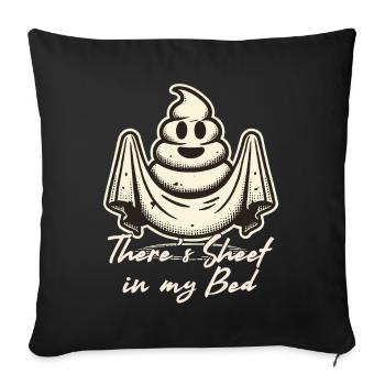 Halloween Ghost Humor in Bed - Sofa pillowcase 17,3'' x 17,3'' (45 x 45 cm) - black - Front