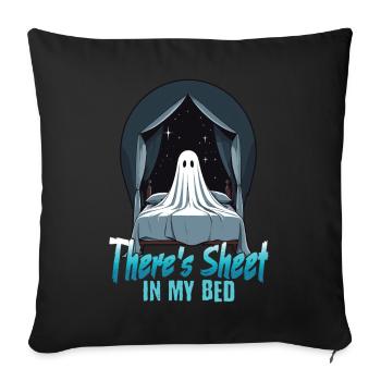 Halloween Sheet In Bed Funny Saying - Sofa pillowcase 17,3'' x 17,3'' (45 x 45 cm) - black - Front