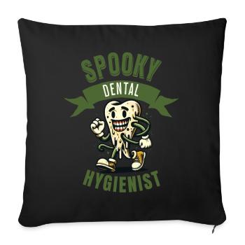Bad Teeth Creepy Dental Care Design - Sofa pillowcase 17,3'' x 17,3'' (45 x 45 cm) - black - Front