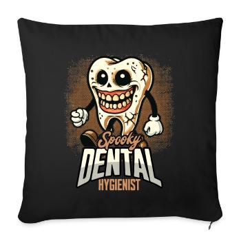 Bad Teeth Creepy Dental Care Costume - Sofa pillowcase 17,3'' x 17,3'' (45 x 45 cm) - black - Front