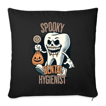 Spooky Dental Hygienist Halloween Design - Sofa pillowcase 17,3'' x 17,3'' (45 x 45 cm) - black - Front