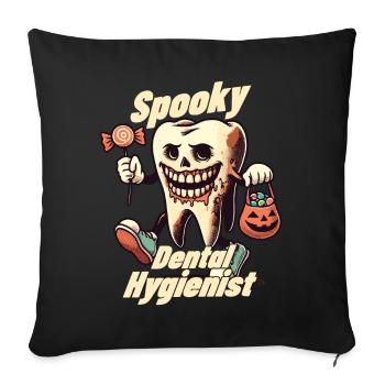 Halloween Spooky Dental Hygienist - Sofa pillowcase 17,3'' x 17,3'' (45 x 45 cm) - black - Front