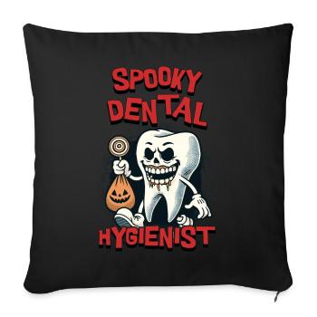 Spooky Dental Hygienist Halloween Motif - Sofa pillowcase 17,3'' x 17,3'' (45 x 45 cm) - black - Front