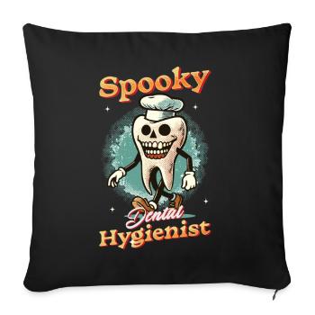 Spooky Dental Hygienist Halloween Fun - Sofa pillowcase 17,3'' x 17,3'' (45 x 45 cm) - black - Front