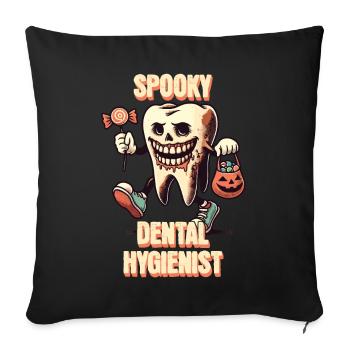 Spooky Dental Halloween Adventure - Sofa pillowcase 17,3'' x 17,3'' (45 x 45 cm) - black - Front