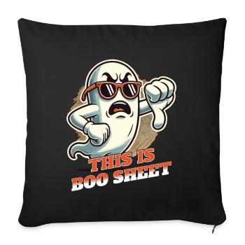 Lustiges Halloween Gespenst: This Is Boo Sheet - Sofakissenbezug 45 x 45 cm - Schwarz - Vorne