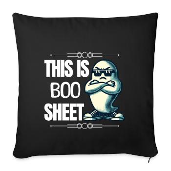 Drôle de fantôme d’Halloween 'This Is Boo Sheet' - Housse de coussin décorative 45 x 45 cm - noir - Devant