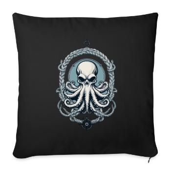Octopus Sea Monster Maritime Vintage Style - Sofa pillowcase 17,3'' x 17,3'' (45 x 45 cm) - black - Front