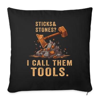 Arnis Eskrima Kali Art philippin - Housse de coussin décorative 45 x 45 cm - noir - Devant
