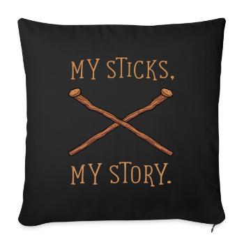 Arnis Eskrima Kali Filipino Martial - Housse de coussin décorative 45 x 45 cm - noir - Devant