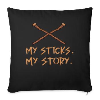 Arnis Eskrima Kali Filipino Martial - Housse de coussin décorative 45 x 45 cm - noir - Devant
