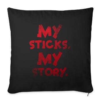 Arnis Eskrima Kali Filipino Martial - Housse de coussin décorative 45 x 45 cm - noir - Devant