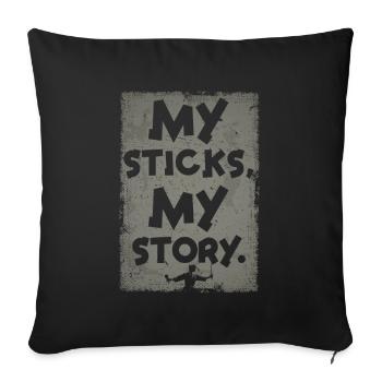 Arnis Eskrima Kali Filipino Martial - Housse de coussin décorative 45 x 45 cm - noir - Devant