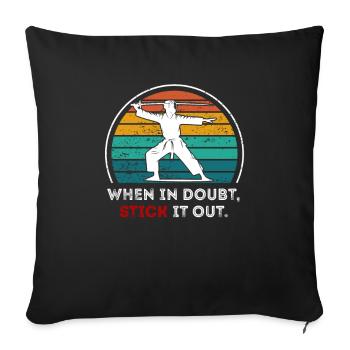 Arnis Eskrima Kali Filipino FMA Stick - Sofa pillowcase 17,3'' x 17,3'' (45 x 45 cm) - black - Front