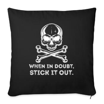 Arnis Eskrima Kali Filipino FMA Stick - Sofa pillowcase 17,3'' x 17,3'' (45 x 45 cm) - black - Front