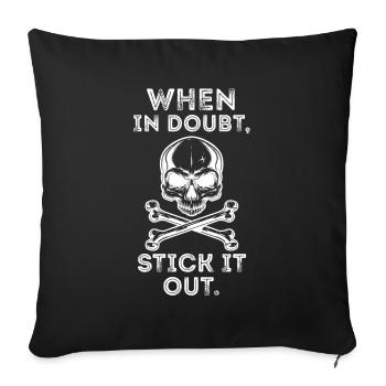 Arnis Eskrima Kali Filipino FMA Stick - Sofa pillowcase 17,3'' x 17,3'' (45 x 45 cm) - black - Front