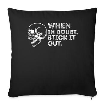 Arnis Eskrima Kali Filipino FMA Stick - Sofa pillowcase 17,3'' x 17,3'' (45 x 45 cm) - black - Front
