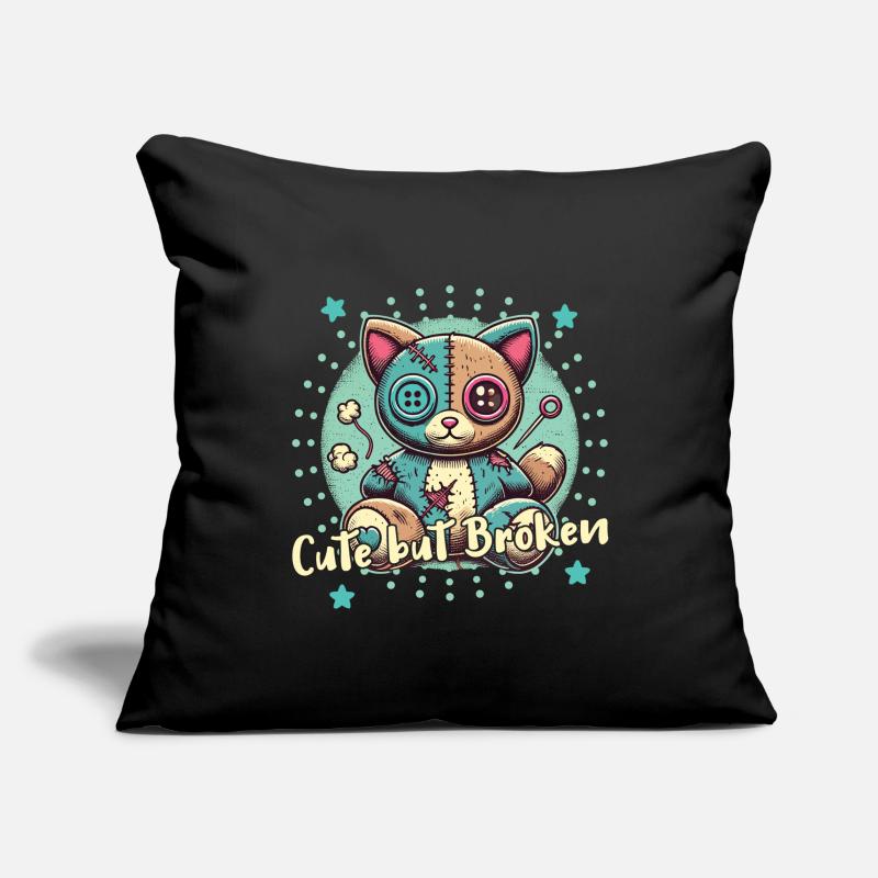 Mental Psychopath Cute But Broken Sofa pillowcase 17,3'' x 17,3'' (45 x 45 cm)