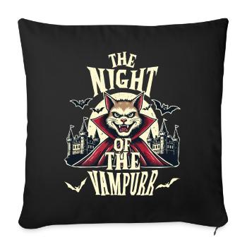 The Night of the Vampire Cat Mysticism - Sofa pillowcase 17,3'' x 17,3'' (45 x 45 cm) - black - Front
