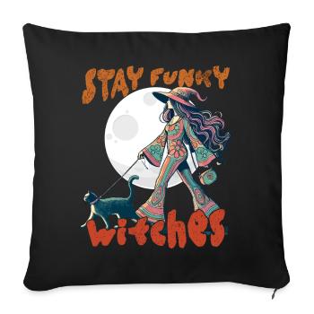 Costume d’Halloween Sorcières Lover Design - Housse de coussin décorative 45 x 45 cm - noir - Devant
