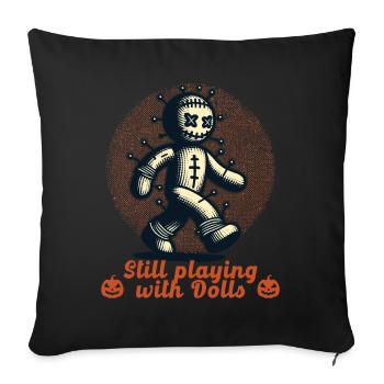 Voodoo Doll Creepy Party Design - Sofa pillowcase 17,3'' x 17,3'' (45 x 45 cm) - black - Front