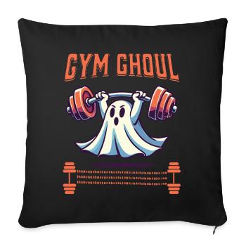 Gym Ghoul Halloween Fitness Ghost - Sofa pillowcase 17,3'' x 17,3'' (45 x 45 cm) - black - Front