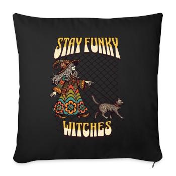 Costume d’Halloween Witches Lover Design - Housse de coussin décorative 45 x 45 cm - noir - Devant