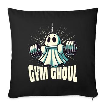 Gym Ghoul Creepy Fitness Ghost - Sofa pillowcase 17,3'' x 17,3'' (45 x 45 cm) - black - Front