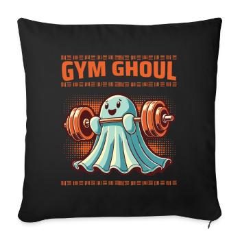 Gym Ghoul Funny Fitness Spirit Art - Sofa pillowcase 17,3'' x 17,3'' (45 x 45 cm) - black - Front