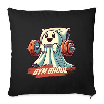 Gym Ghoul for fitness enthusiasts - Sofa pillowcase 17,3'' x 17,3'' (45 x 45 cm) - black - Front