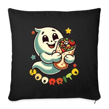 Booorrito Ghost for Burrito Fans - Sofa pillowcase 17,3'' x 17,3'' (45 x 45 cm) - black - Front