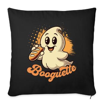 Ghost Baguette Lover Booguette - Sofa pillowcase 17,3'' x 17,3'' (45 x 45 cm) - black - Front
