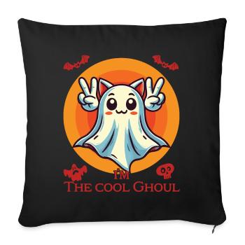 Ich Bin Der Coole Geist Halloween Spaß - Sofakissenbezug 45 x 45 cm - Schwarz - Vorne