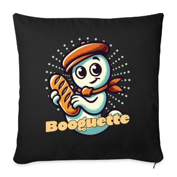 Ghost Baguette Lover Booguette - Sofa pillowcase 17,3'' x 17,3'' (45 x 45 cm) - black - Front
