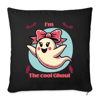 I'm The Cool Ghost Halloween Fun - Sofa pillowcase 17,3'' x 17,3'' (45 x 45 cm) - black - Front