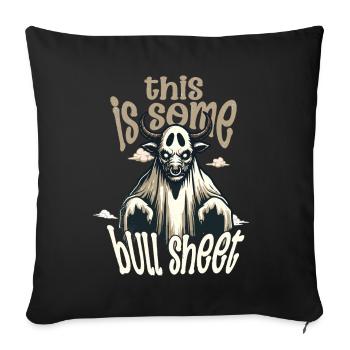 Il s’agit d’un motif de feuille de taureau - Housse de coussin décorative 45 x 45 cm - noir - Devant