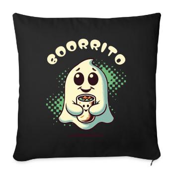 gruGespense with burrito for burrito lovers - Sofa pillowcase 17,3'' x 17,3'' (45 x 45 cm) - black - Front
