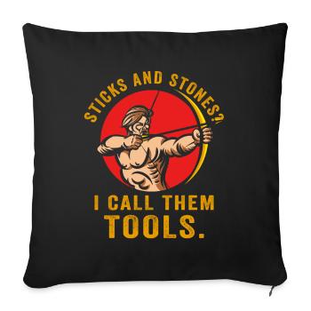 Arnis Eskrima Kali Art philippin - Housse de coussin décorative 45 x 45 cm - noir - Devant
