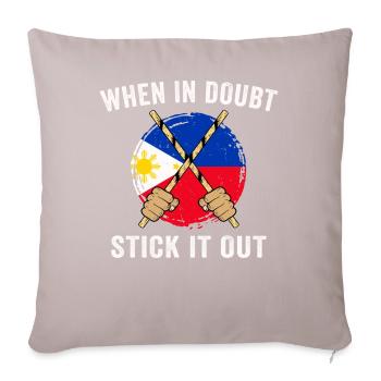 Arnis Eskrima Kali Filipino FMA - Housse de coussin décorative 45 x 45 cm - taupe clair - Devant