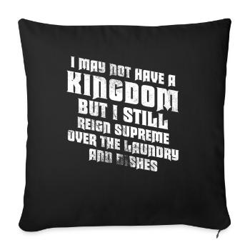 Régner sur la lessive et la vaisselle Ménagère - Housse de coussin décorative 45 x 45 cm - noir - Devant