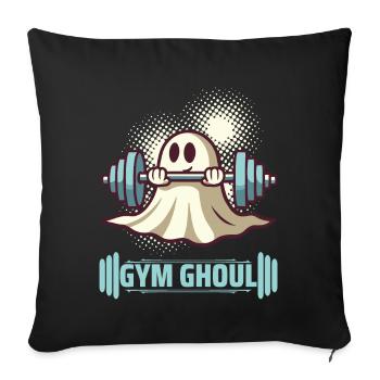 Gym Ghoul Drôle Halloween Fitness Motif - Housse de coussin décorative 45 x 45 cm - noir - Devant