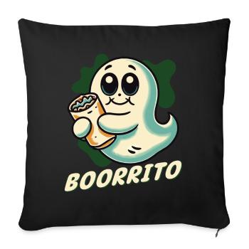 Ghost Boorrito for Burrito Lovers - Sofa pillowcase 17,3'' x 17,3'' (45 x 45 cm) - black - Front