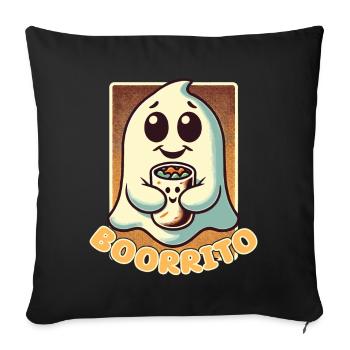 Ghost Boorrito Fun For Burrito Lovers - Sofa pillowcase 17,3'' x 17,3'' (45 x 45 cm) - black - Front