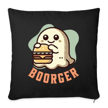 Ghost Boorger pour les fans de Hambourg - Housse de coussin décorative 45 x 45 cm - noir - Devant