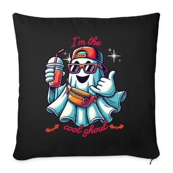I'm the Cool Ghoul Ghost Friends - Sofa pillowcase 17,3'' x 17,3'' (45 x 45 cm) - black - Front