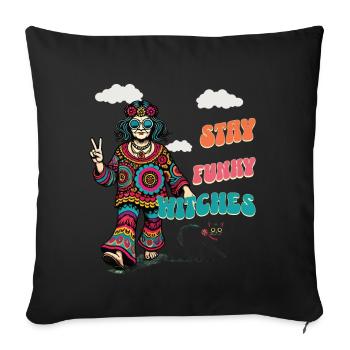 Costume d’Halloween Sorcière Amant Design - Housse de coussin décorative 45 x 45 cm - noir - Devant