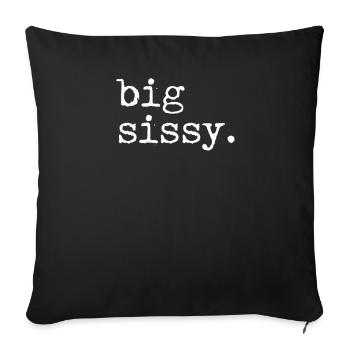 Famille Grande Sœur - Housse de coussin décorative 45 x 45 cm - noir - Devant