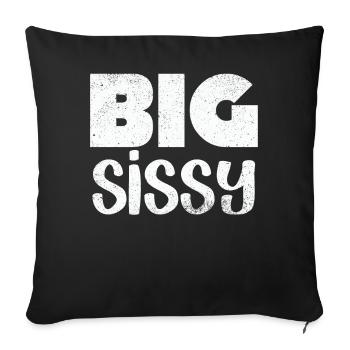 Famille Grande Sœur - Housse de coussin décorative 45 x 45 cm - noir - Devant