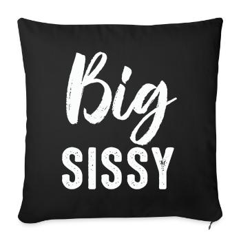 Famille Grande Sœur - Housse de coussin décorative 45 x 45 cm - noir - Devant